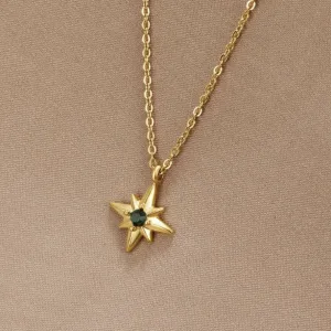 Guiding Star Emerald Crystal Necklace