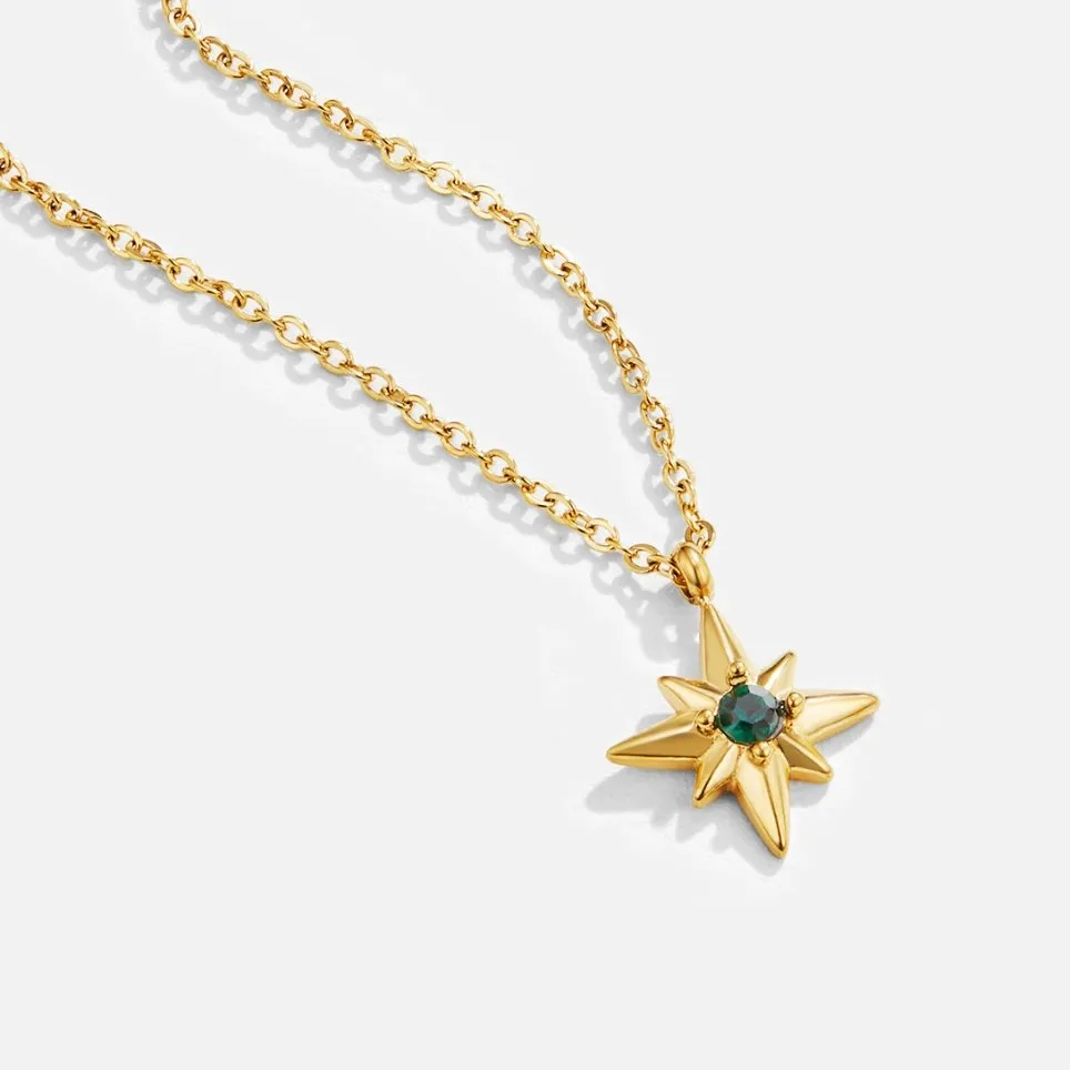 Guiding Star Emerald Crystal Necklace