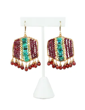 Gwendolyn Garnet Earrings