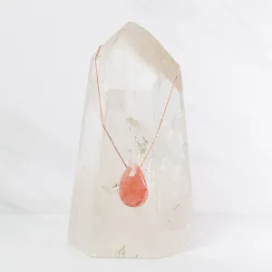 Hematoid teardrop necklace