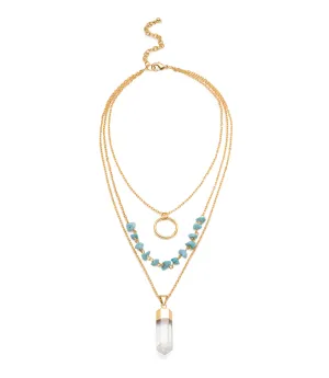 Indira Crystal Cascade Necklace