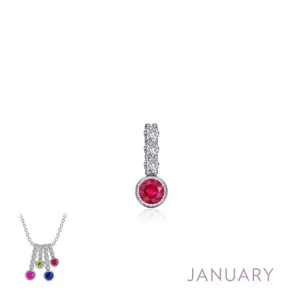 January Birthstone Love Pendant