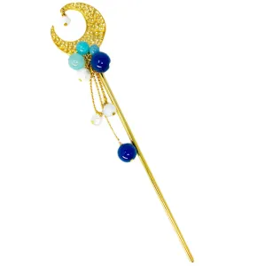 Kanzashi Moon & Pearl Blue