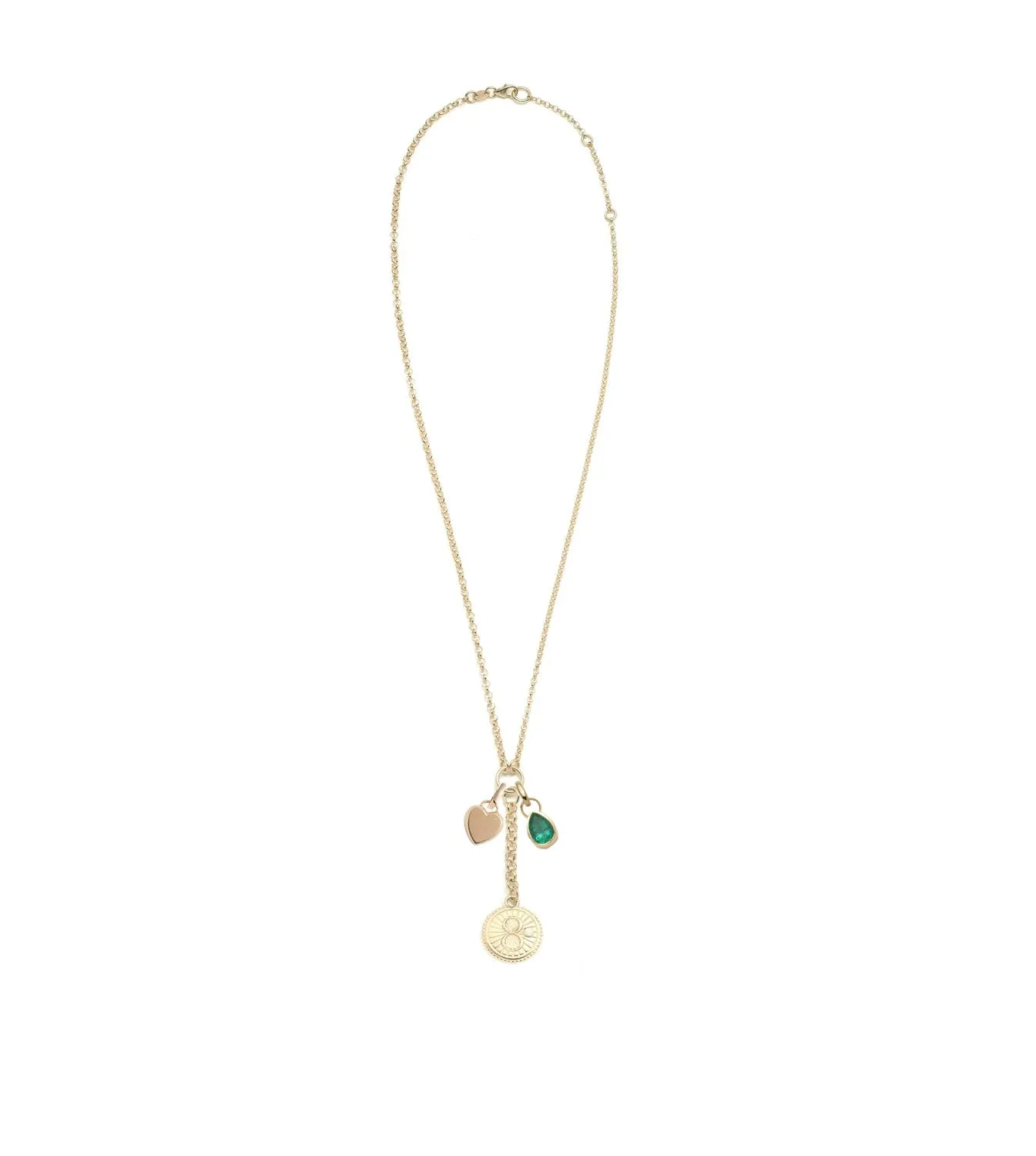 Karma, Heart Ingot & Forever & Always a Pair : Small Mixed Belcher Extension Necklace