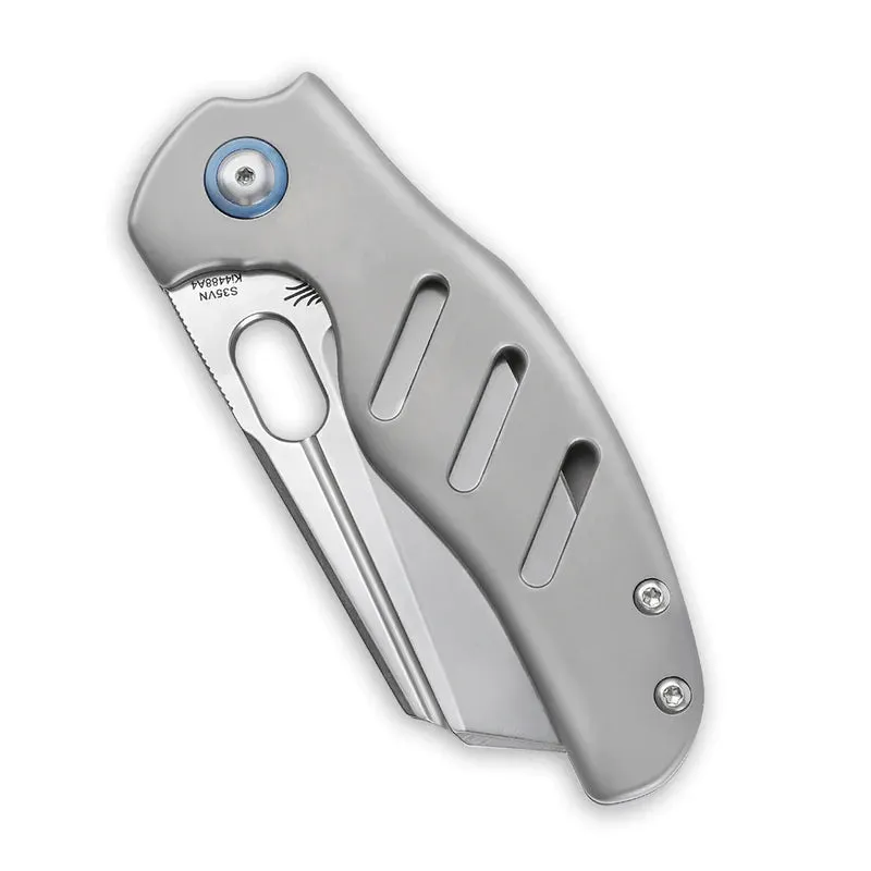 Kizer Sheepdog Gray Titanium Handles 3.31in S35VN Steel Blade - Ki4488A4