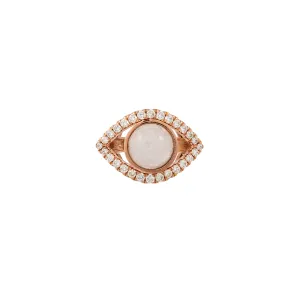 LARGE PAVE MOONSTONE CENTER OPEN EYE RING