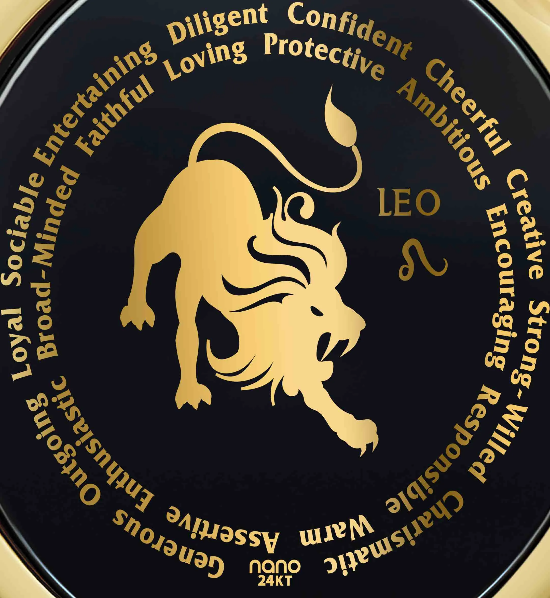 Leo Necklaces for Lovers of the Zodiac 24k Gold Inscribed