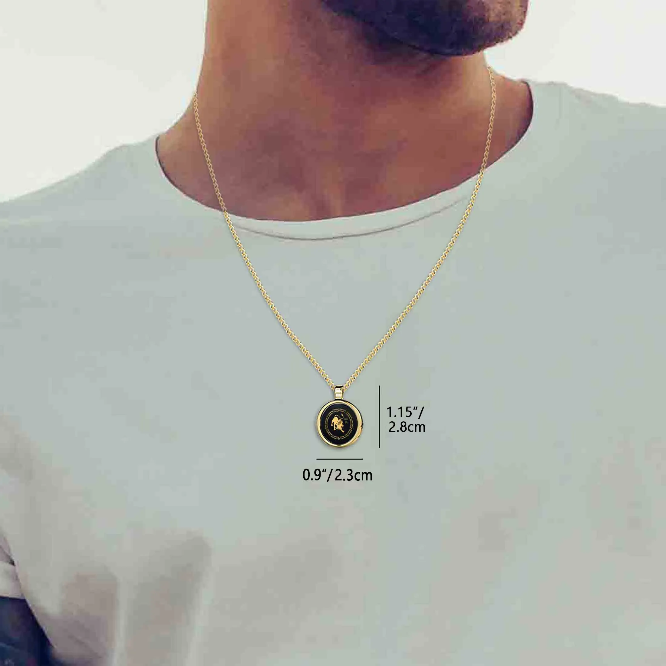 Leo Necklaces for Lovers of the Zodiac 24k Gold Inscribed