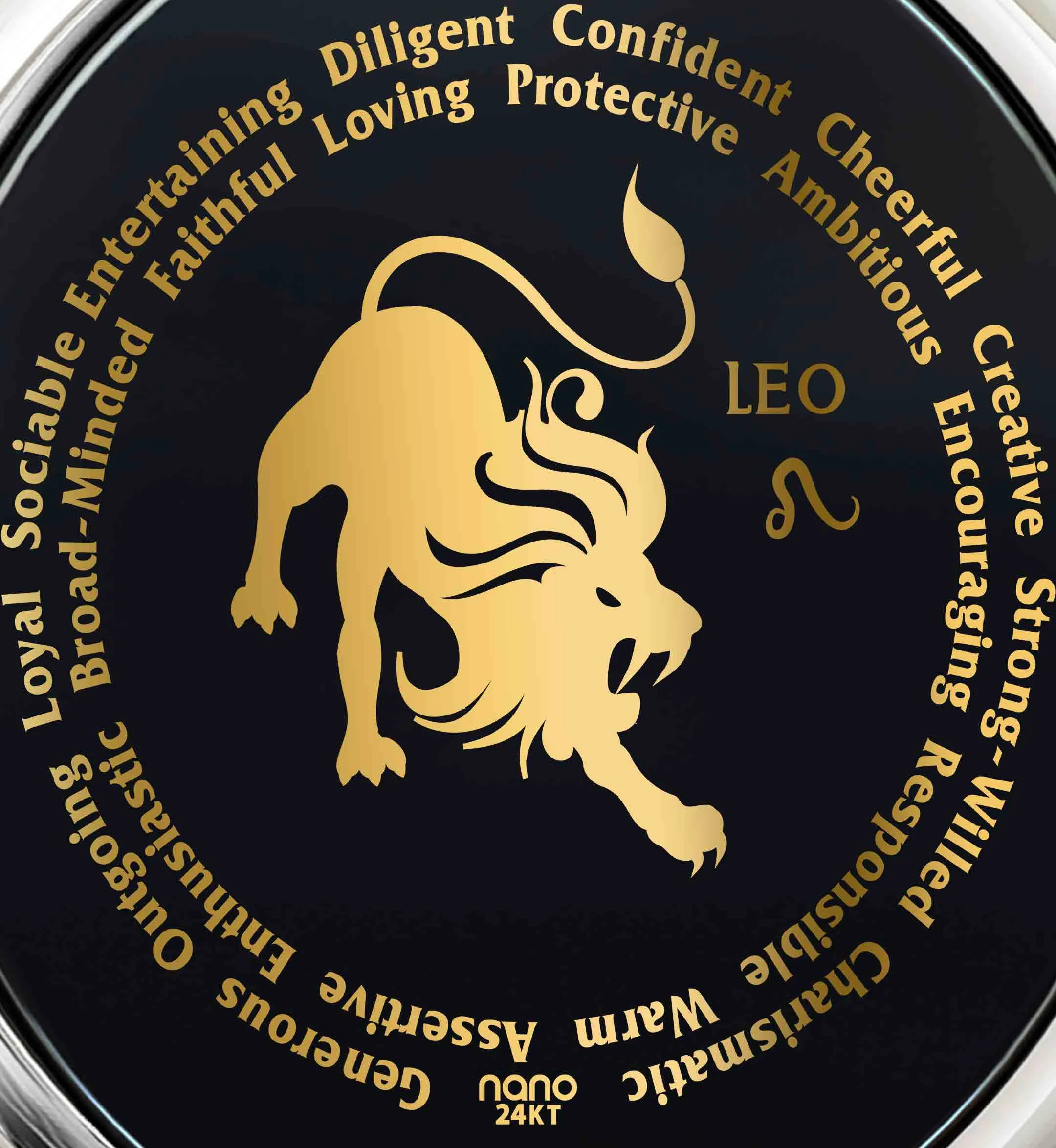 Leo Necklaces for Lovers of the Zodiac 24k Gold Inscribed