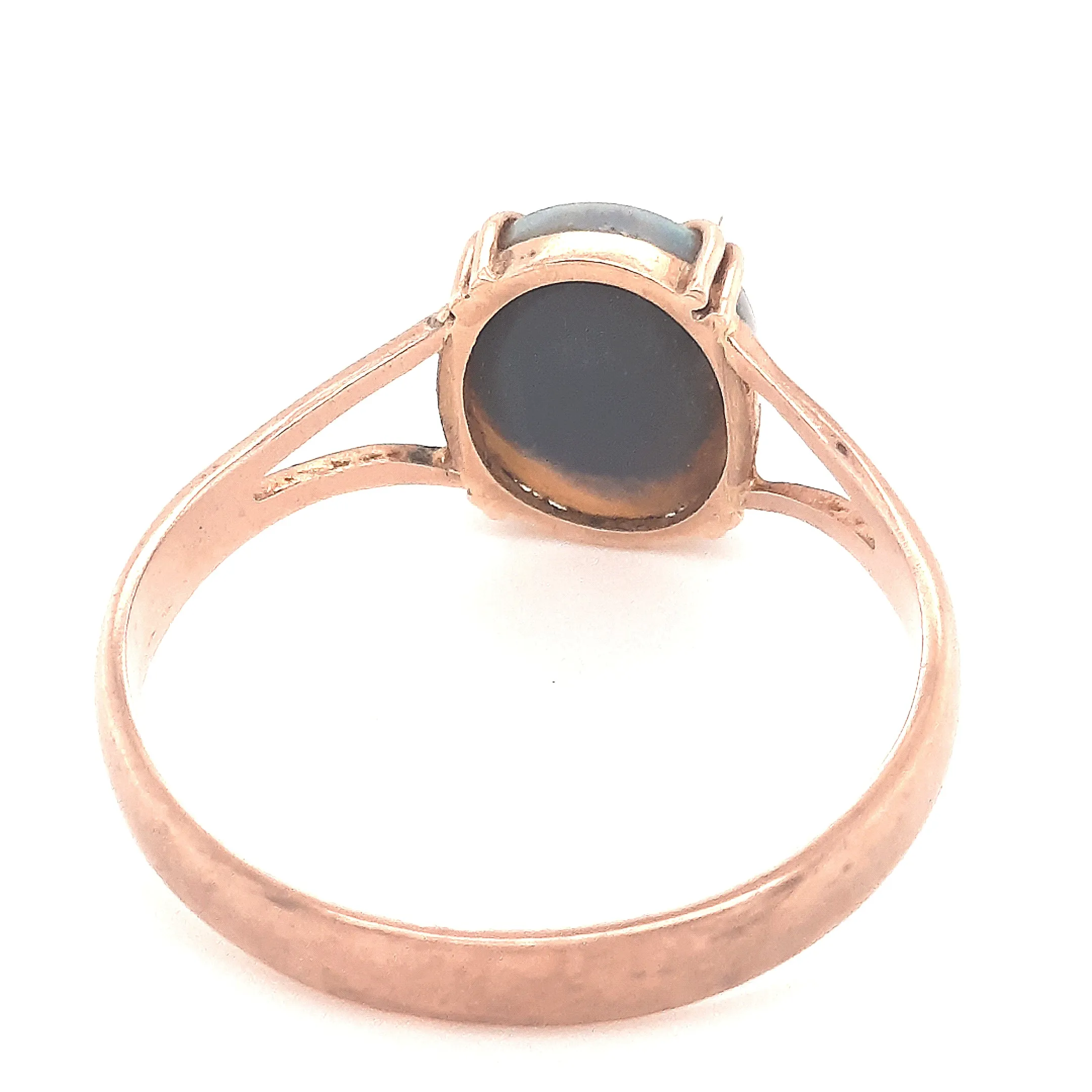 Lightning Ridge Opal & 9ct Rose Gold Handmade Ring