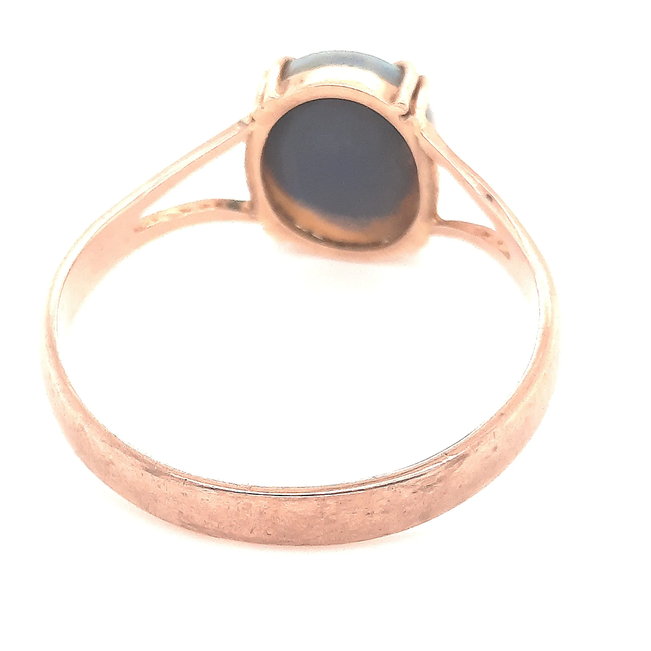 Lightning Ridge Opal & 9ct Rose Gold Handmade Ring