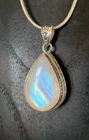 Luminous Moonstone Locket Pendant