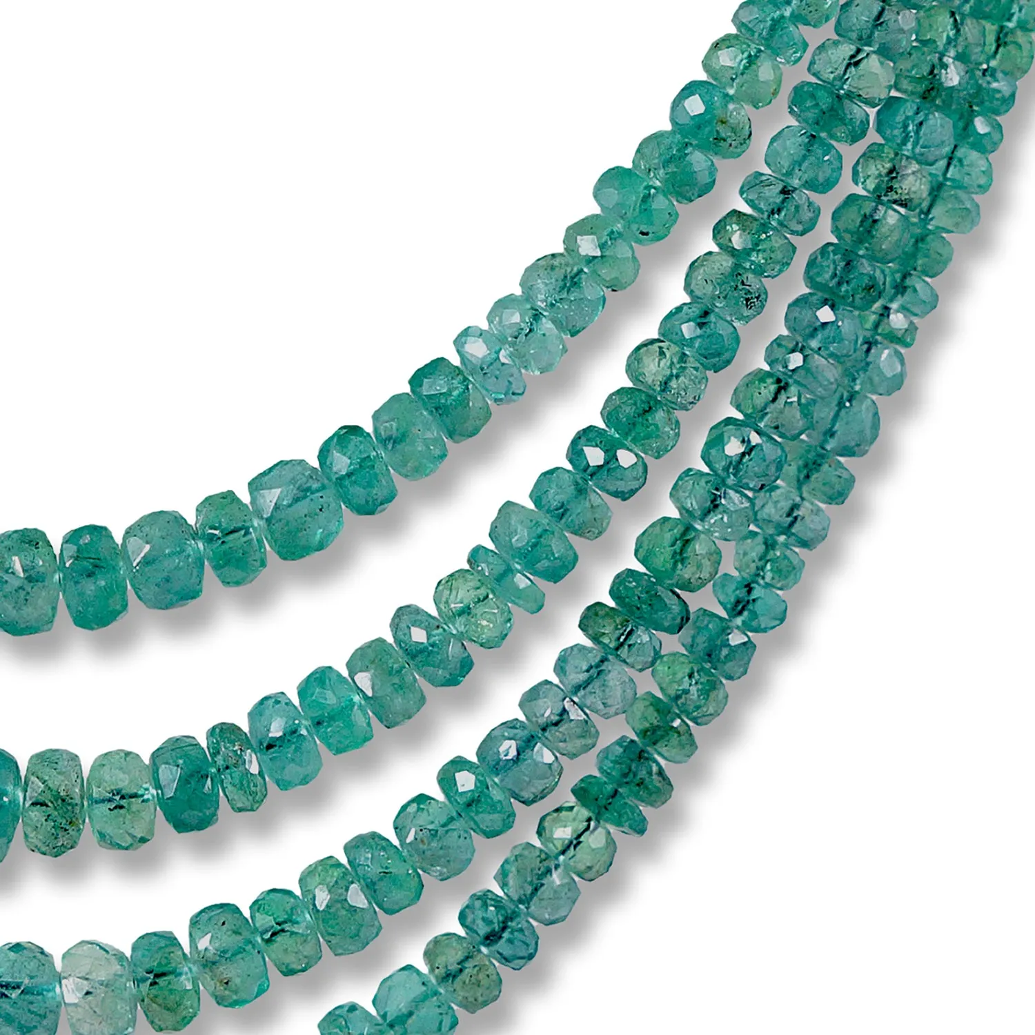 Multi Strand Emerald Necklace - 14k Gold