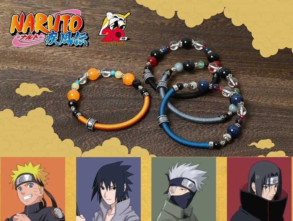 Naruto Shippuden 20th Anniversary Uzumaki Wind Cord Bracelet Jewelry Japan LTD