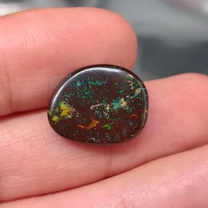 Natural Australian Boulder Opal Loose Gemstone Green& Blue& Yellow 8.74ct