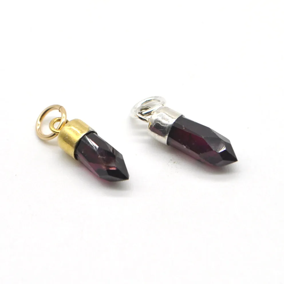 Natural Garnet Hand-Cut Stone Pendant