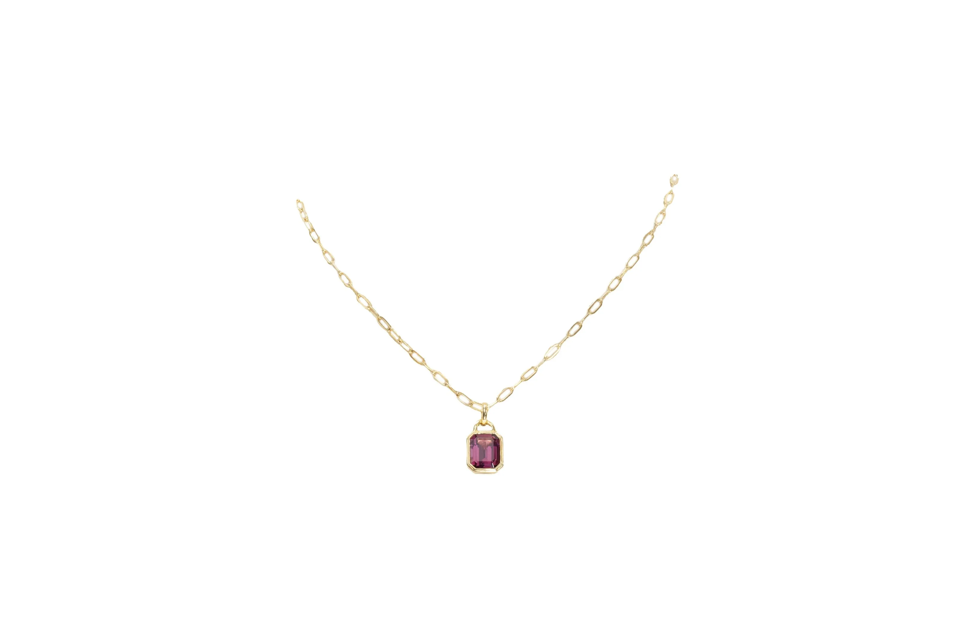 NATURAL GENUINE CANDY COLLECTION NECKLACE GARNET 18K GOLD VERMEILE ON SILVER