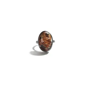 Oxidized Vertical Lodolite Quartz Ring