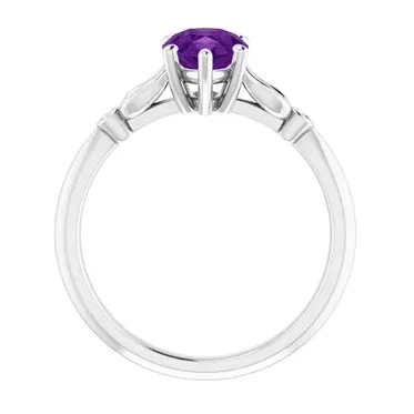 Pear Amethyst Ring