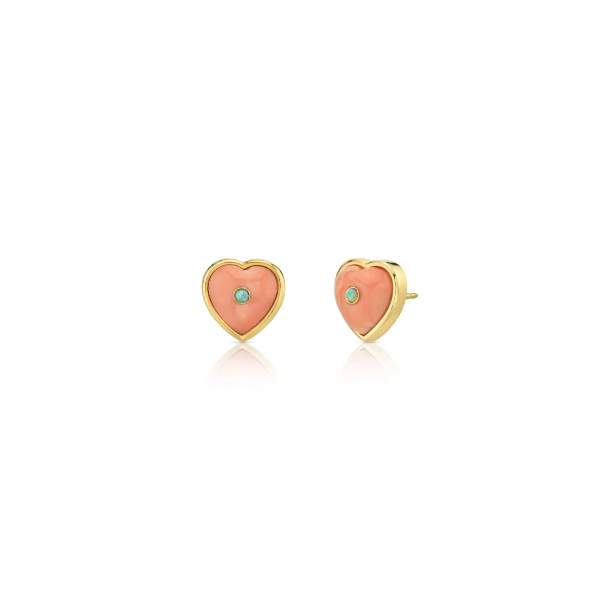 Puff Heart Studs