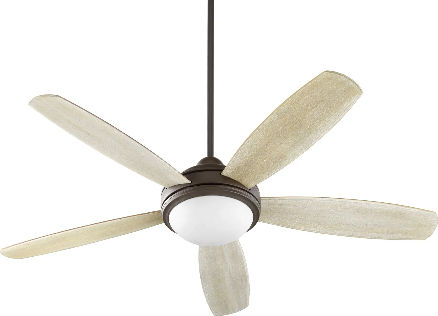 Quorum Colton 36525-9186 Ceiling Fan - Oiled Bronze W/ Satin Opal