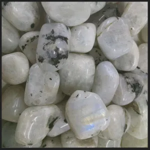 Rainbow Moonstone, Tumbled Stone, 1 lb lot