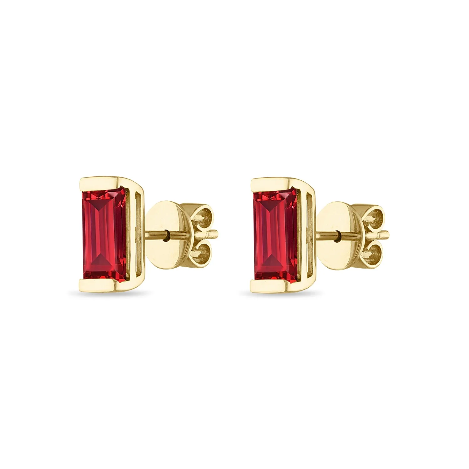 Rhodolite Garnet Bonbon Stud Earrings