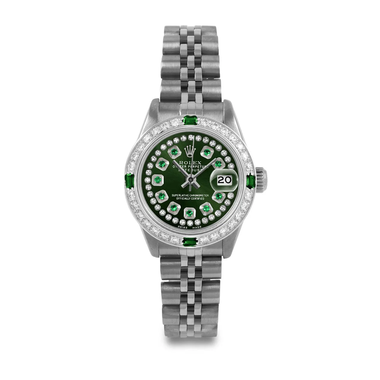 Rolex Datejust 26mm | 6917-SS-GRN-STRE-4EMD-JBL