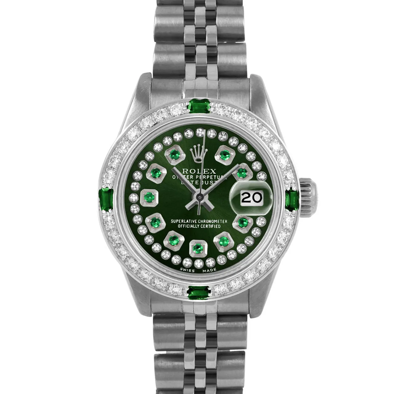 Rolex Datejust 26mm | 6917-SS-GRN-STRE-4EMD-JBL