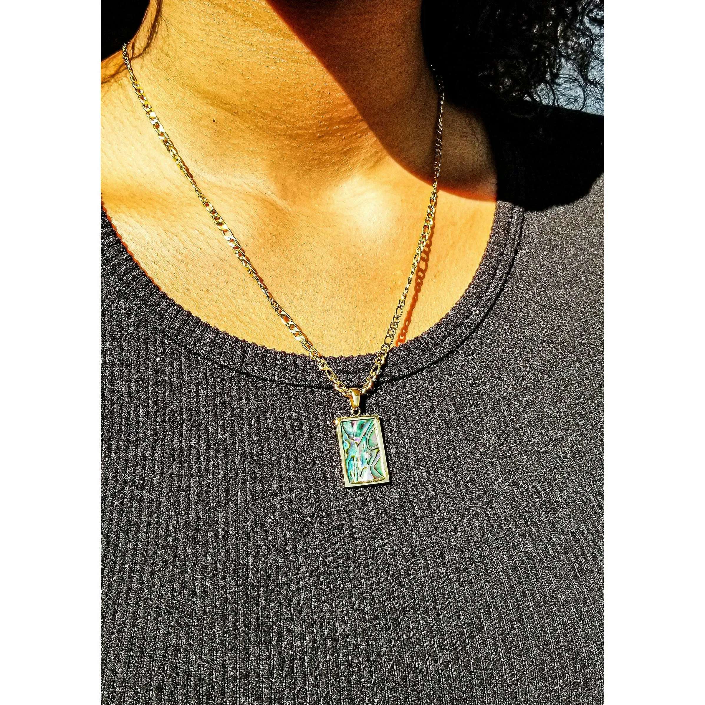 Serenity 14K Rectangle Pendant Necklace