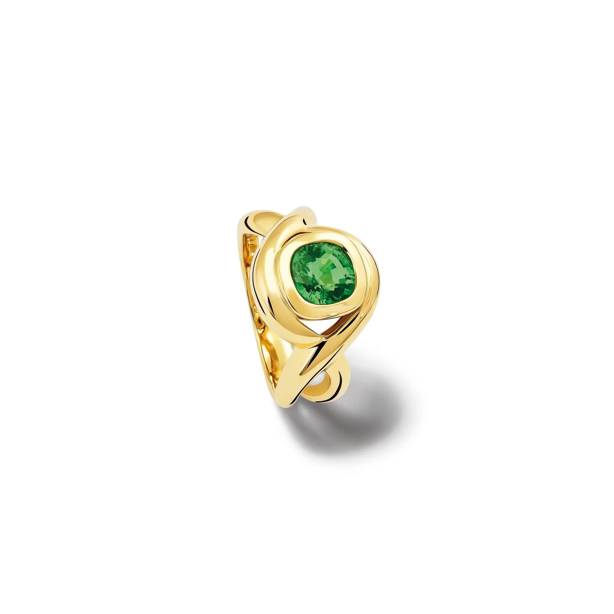 Severine Small Ring 18ct Yellow Gold - Tsavorite Garnet