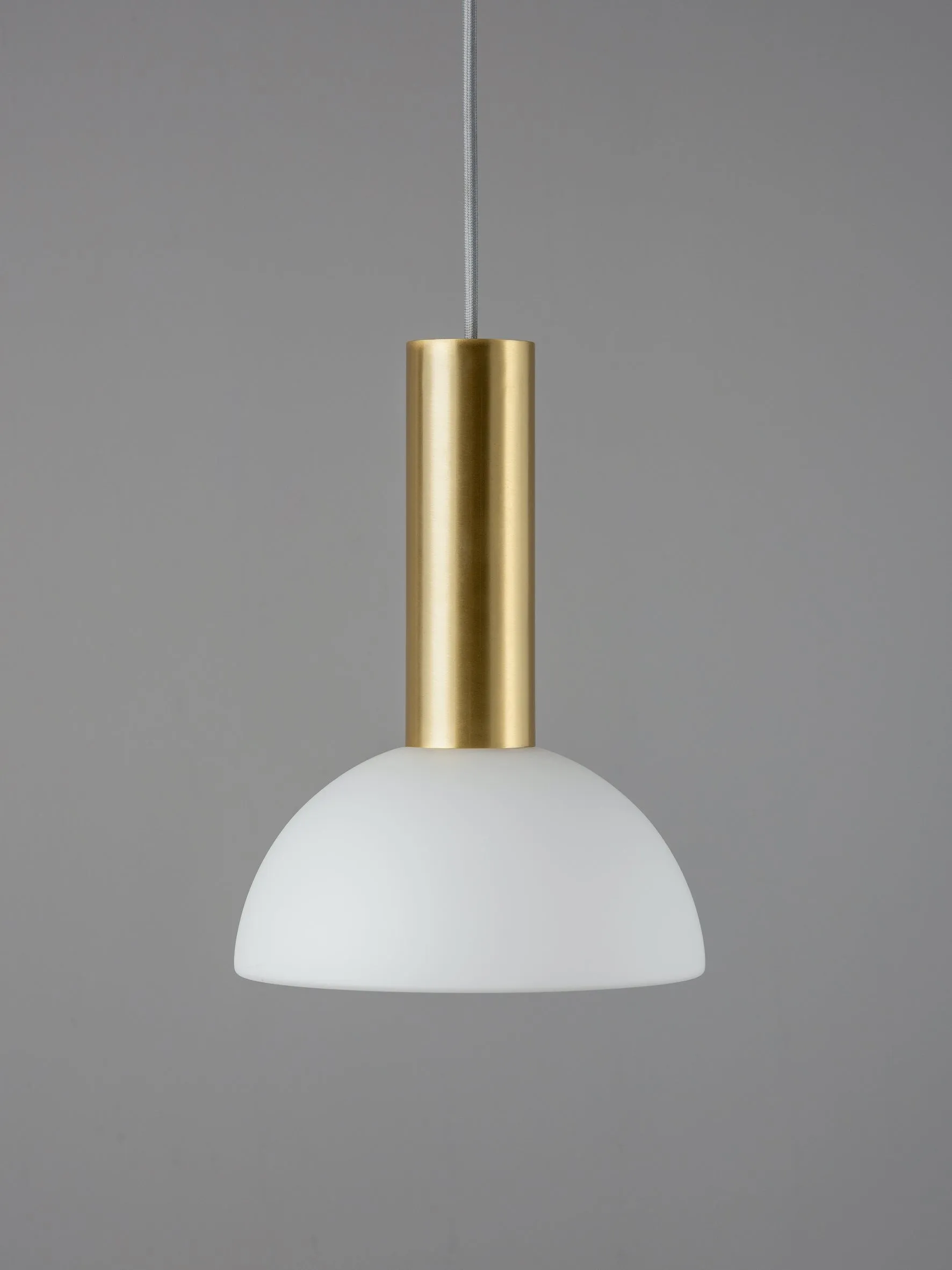 Silio - 1 light brushed brass and opal pendant