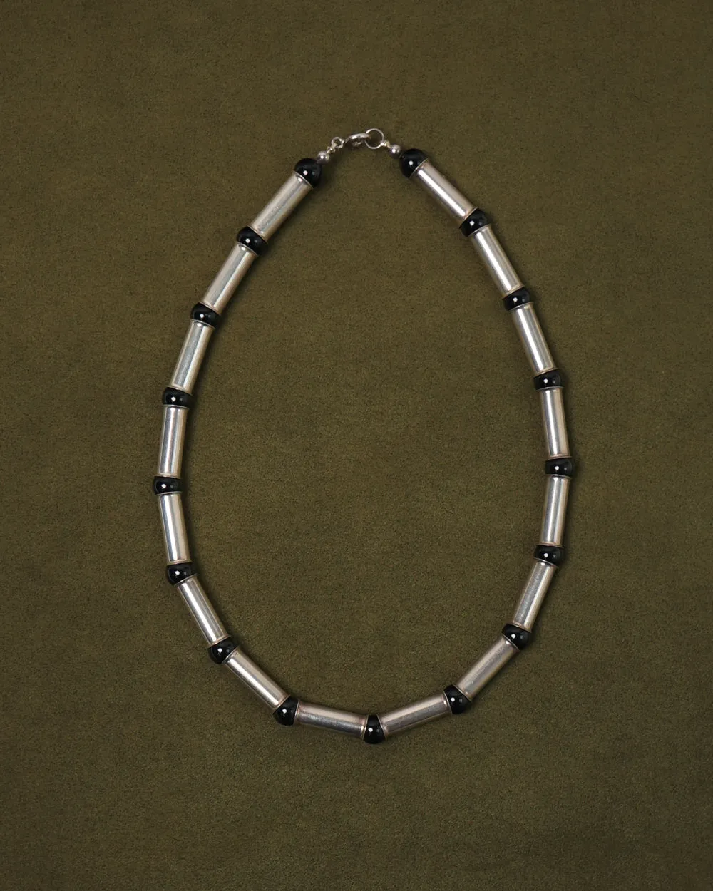 Silver x Onyx Choker Necklace