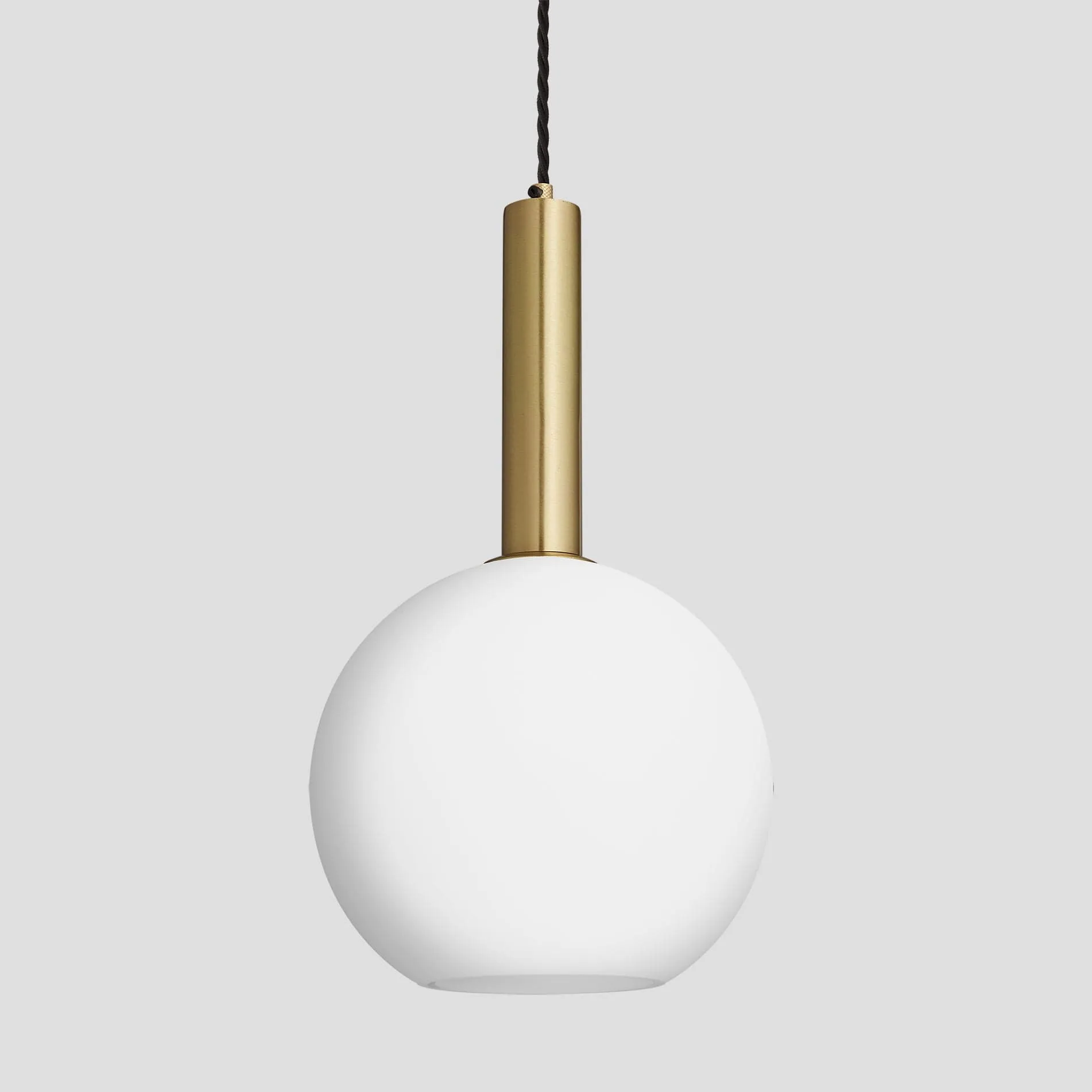 Sleek Cylinder Opal Glass Globe Pendant Light - 9 Inch