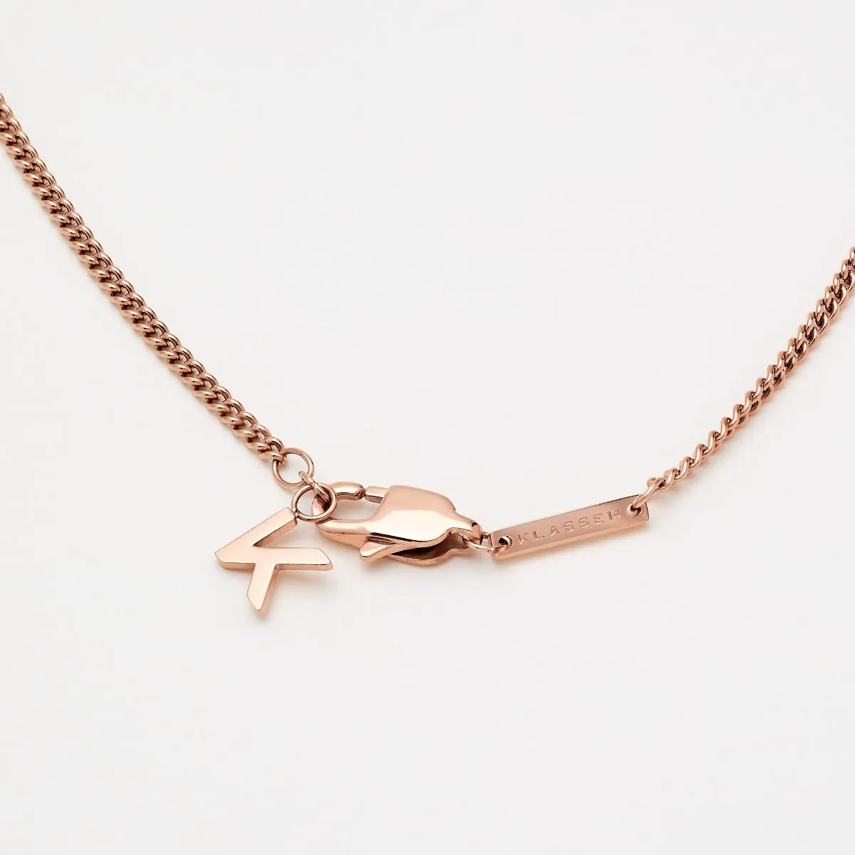 Spin Rose Gold Mesh   Capsule Necklace Rose Gold