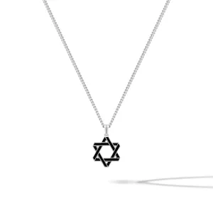 Star Of David Pendant - Black Onyx