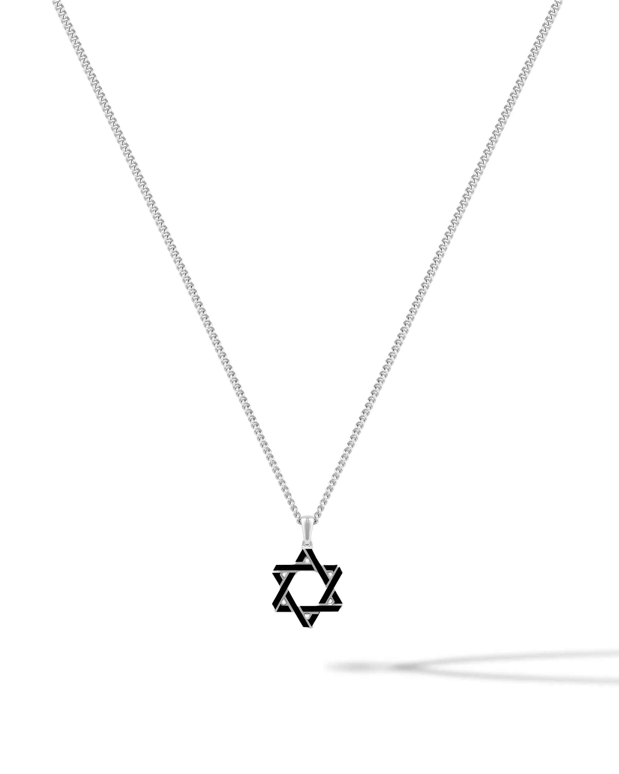 Star Of David Pendant - Black Onyx