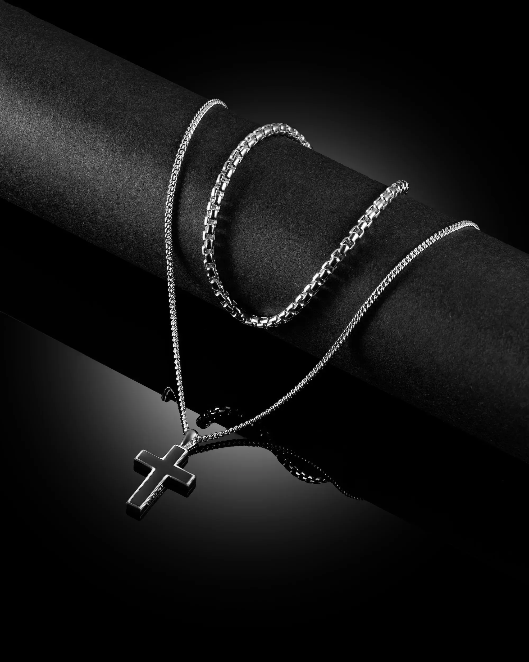 Stone Cross (Large) - Black Onyx