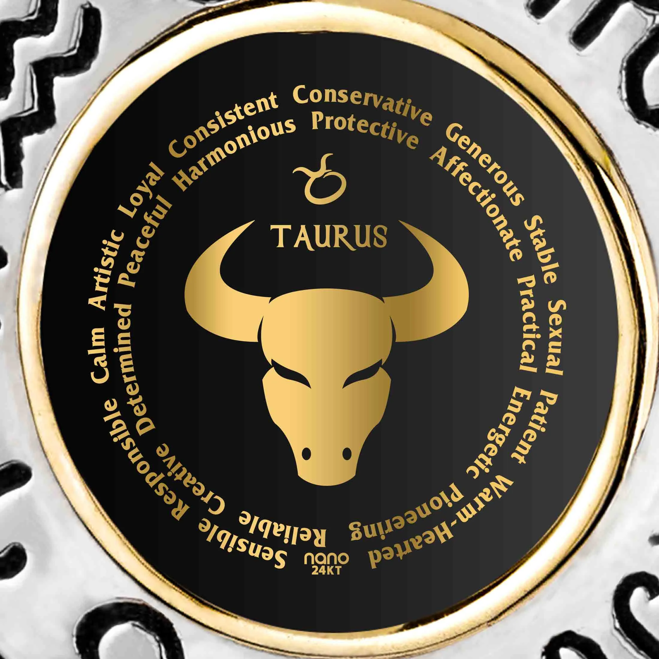 Taurus Gift for Women or Men | Silver Zodiac Sign Necklace