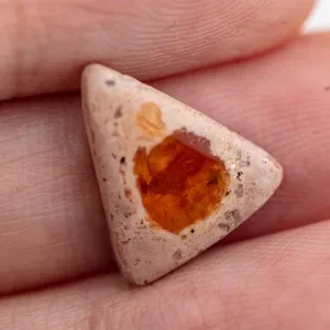 Triangular Mexican Fire Opal Fully Surrounded Structure