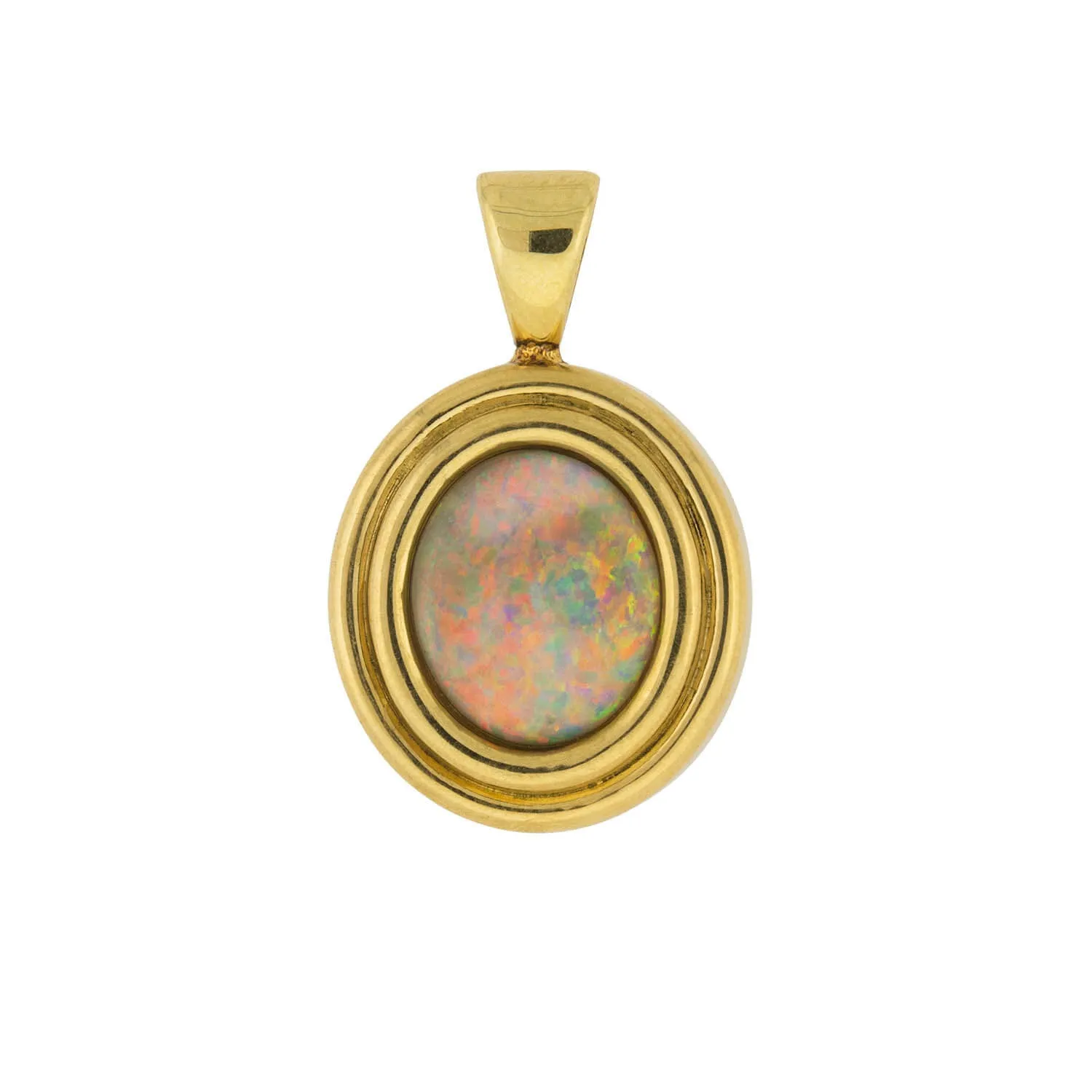 Vintage 18kt Yellow Gold   Opal Pendant 8.00ct