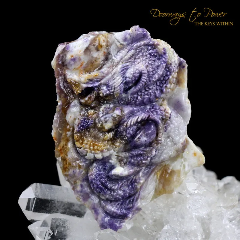 Violet Flame Opal Dragon Crystal Carving 'Collector Quality'