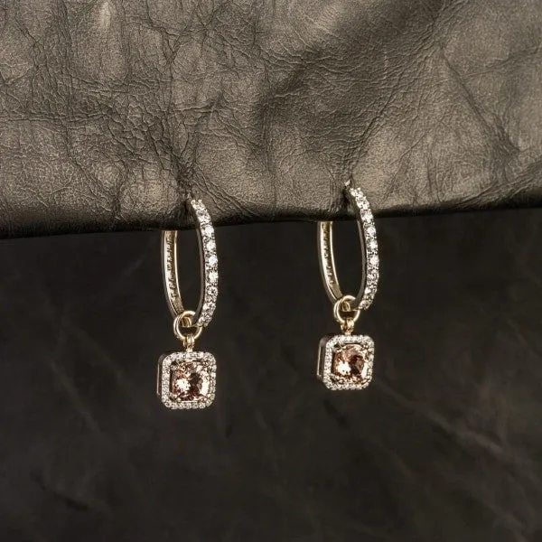 White Gold Diamond Huggie Earrings